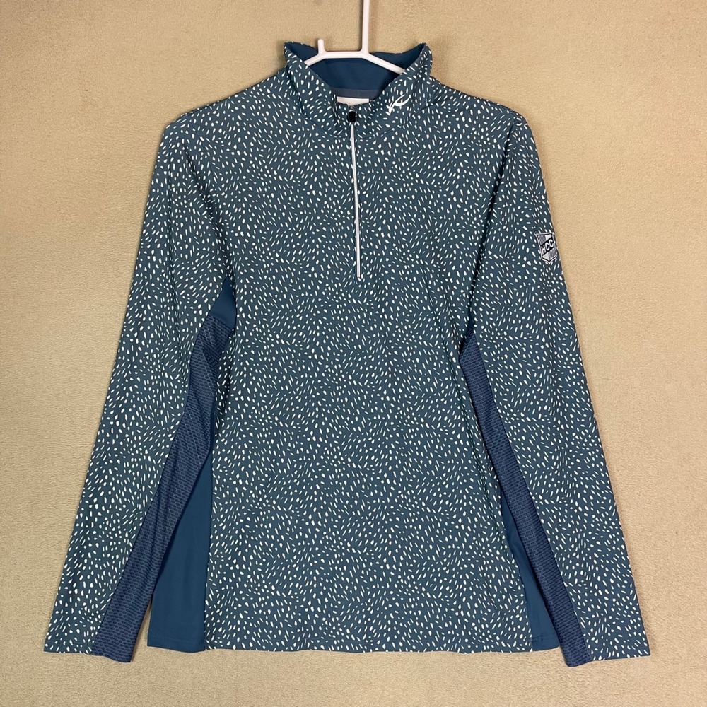 Kjus Women Sunshine Printed Half Zip Long Sleeve Sport Top UPF 50+‎ 42 XL